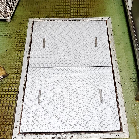 グリストラップ 蓋:長野県小諸市のリゾート施設様より ステンレス製のグリストラップの蓋