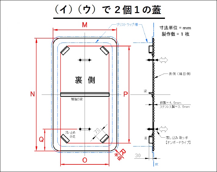 (イ)(ウ)で2個1の蓋
